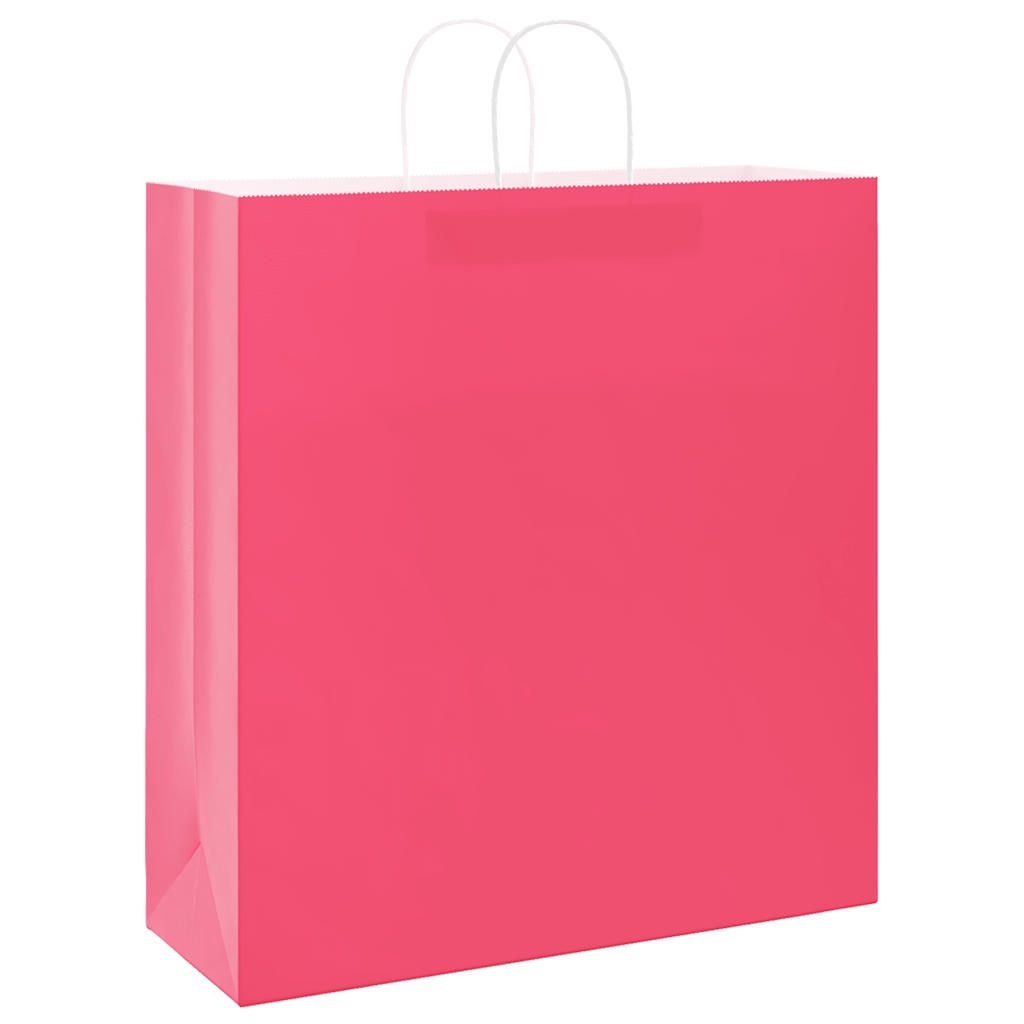 Papieren zakken 50 st met hengsels 45x17x48 cm roze is nu te koop bij PeponiXL, paradijselijk wonen!