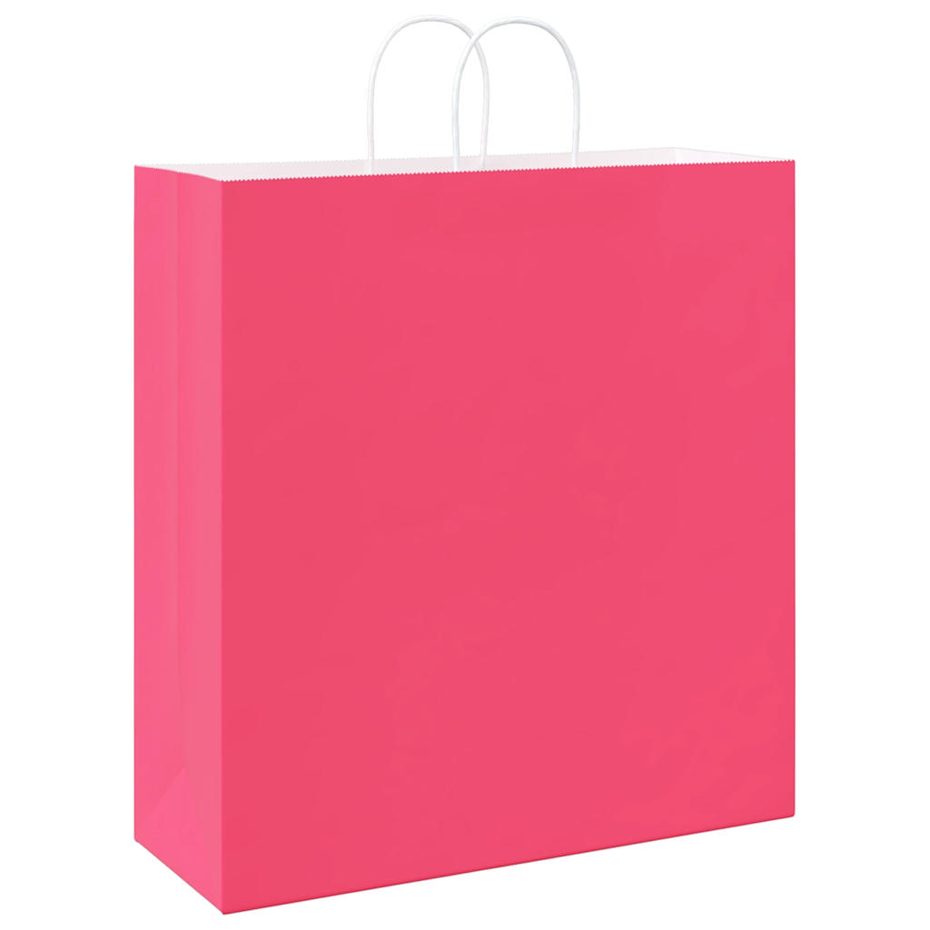Papieren zakken 50 st met hengsels 45x17x48 cm roze is nu te koop bij PeponiXL, paradijselijk wonen!