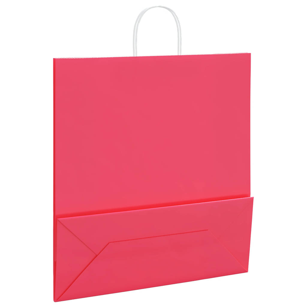 Papieren zakken 50 st met hengsels 45x17x48 cm roze is nu te koop bij PeponiXL, paradijselijk wonen!