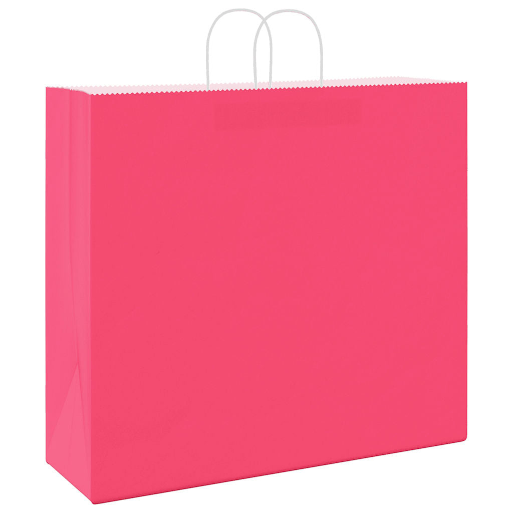 Papieren zakken 50 st met hengsels 54x15x49 cm roze is nu te koop bij PeponiXL, paradijselijk wonen!
