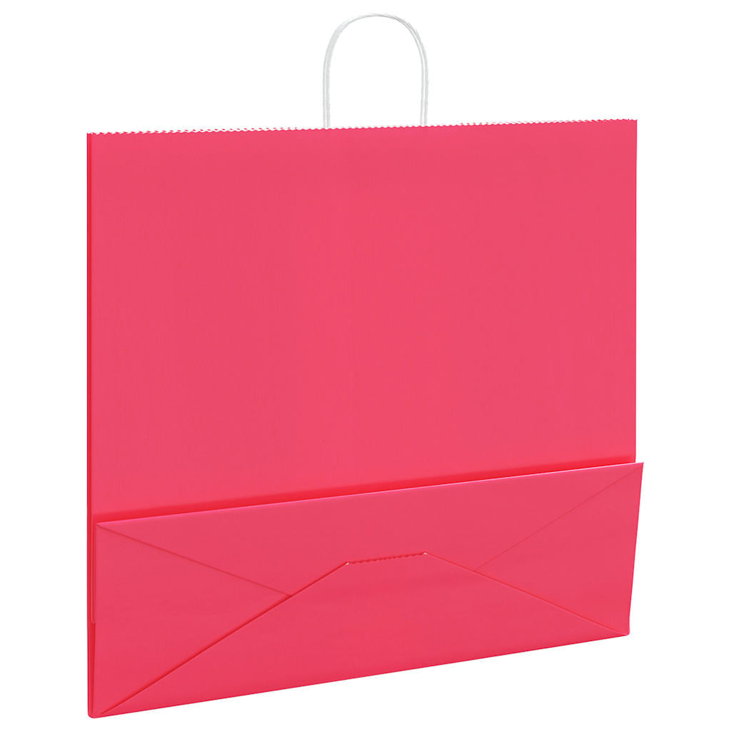 Papieren zakken 50 st met hengsels 54x15x49 cm roze is nu te koop bij PeponiXL, paradijselijk wonen!