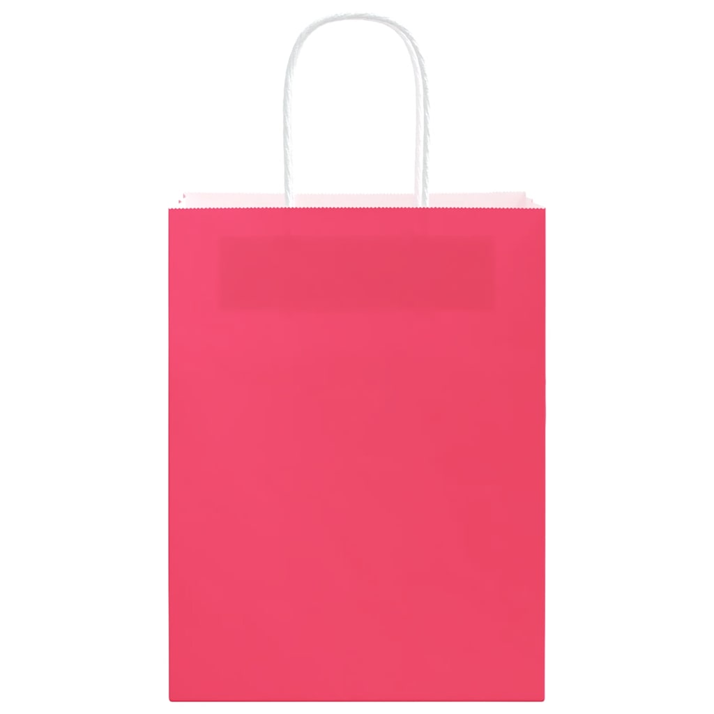 Papieren zakken 250 st met hengsels 21x11x28 cm roze is nu te koop bij PeponiXL, paradijselijk wonen!