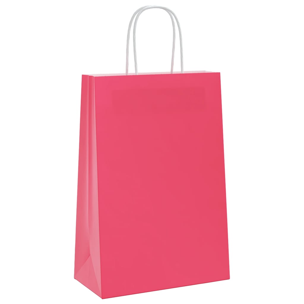 Papieren zakken 250 st met hengsels 21x11x31 cm roze is nu te koop bij PeponiXL, paradijselijk wonen!