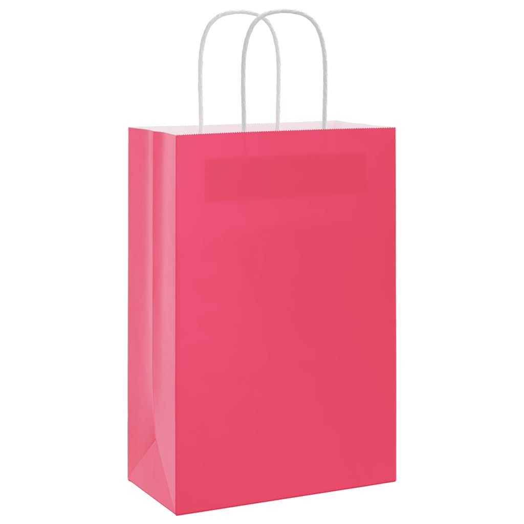 Papieren zakken 250 st met hengsels 21x11x31 cm roze is nu te koop bij PeponiXL, paradijselijk wonen!