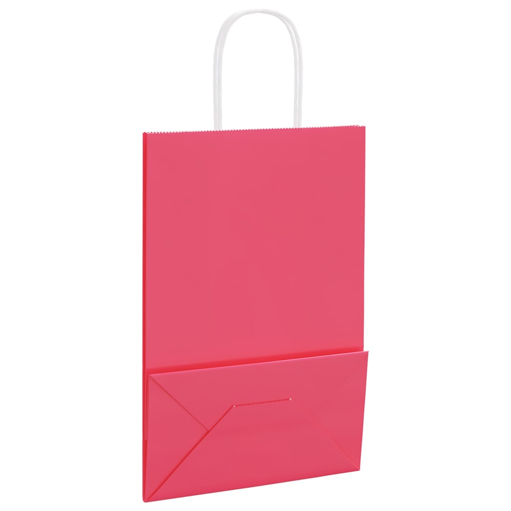 Papieren zakken 250 st met hengsels 21x11x31 cm roze is nu te koop bij PeponiXL, paradijselijk wonen!