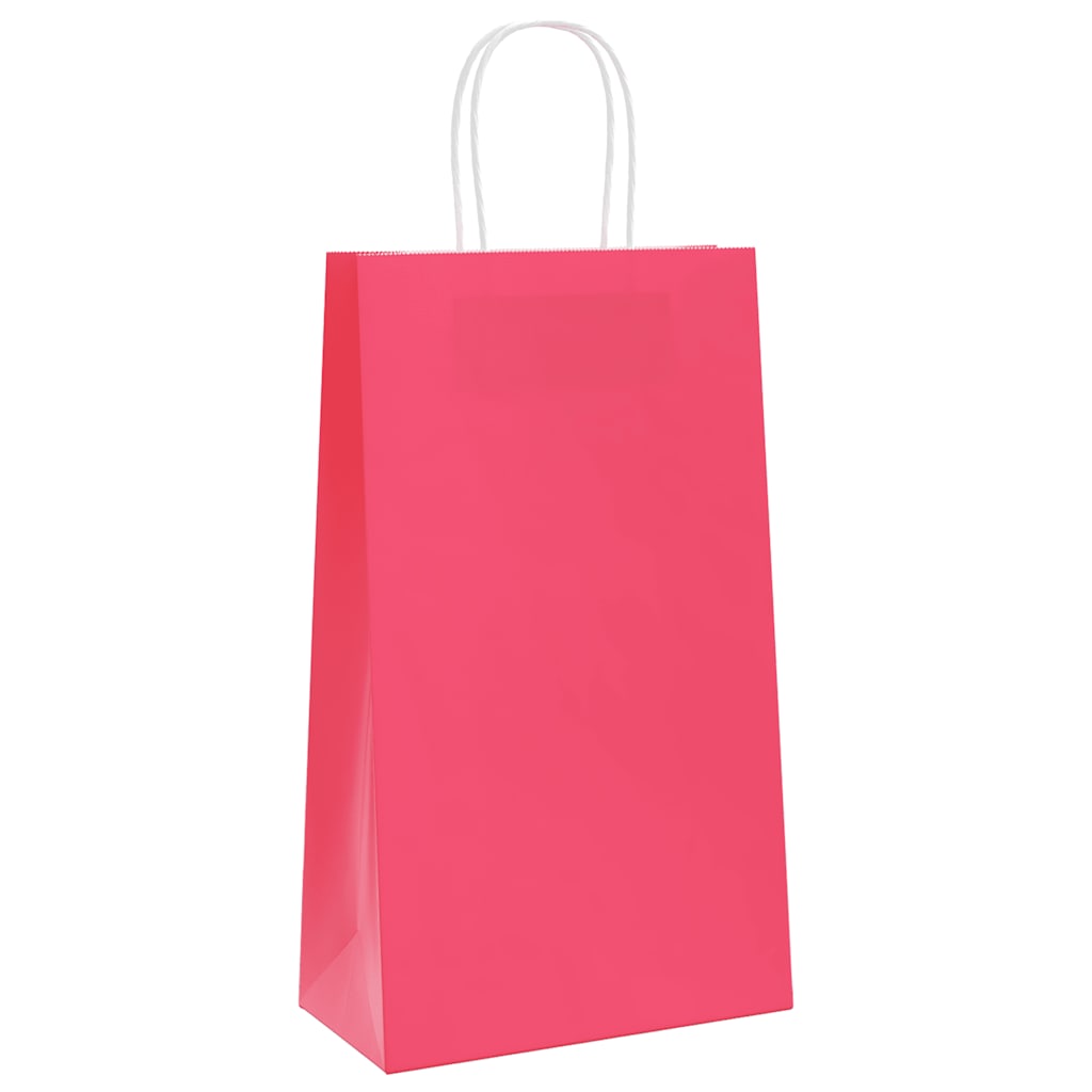 Papieren zakken 250 st met hengsels 21x11x36 cm roze is nu te koop bij PeponiXL, paradijselijk wonen!