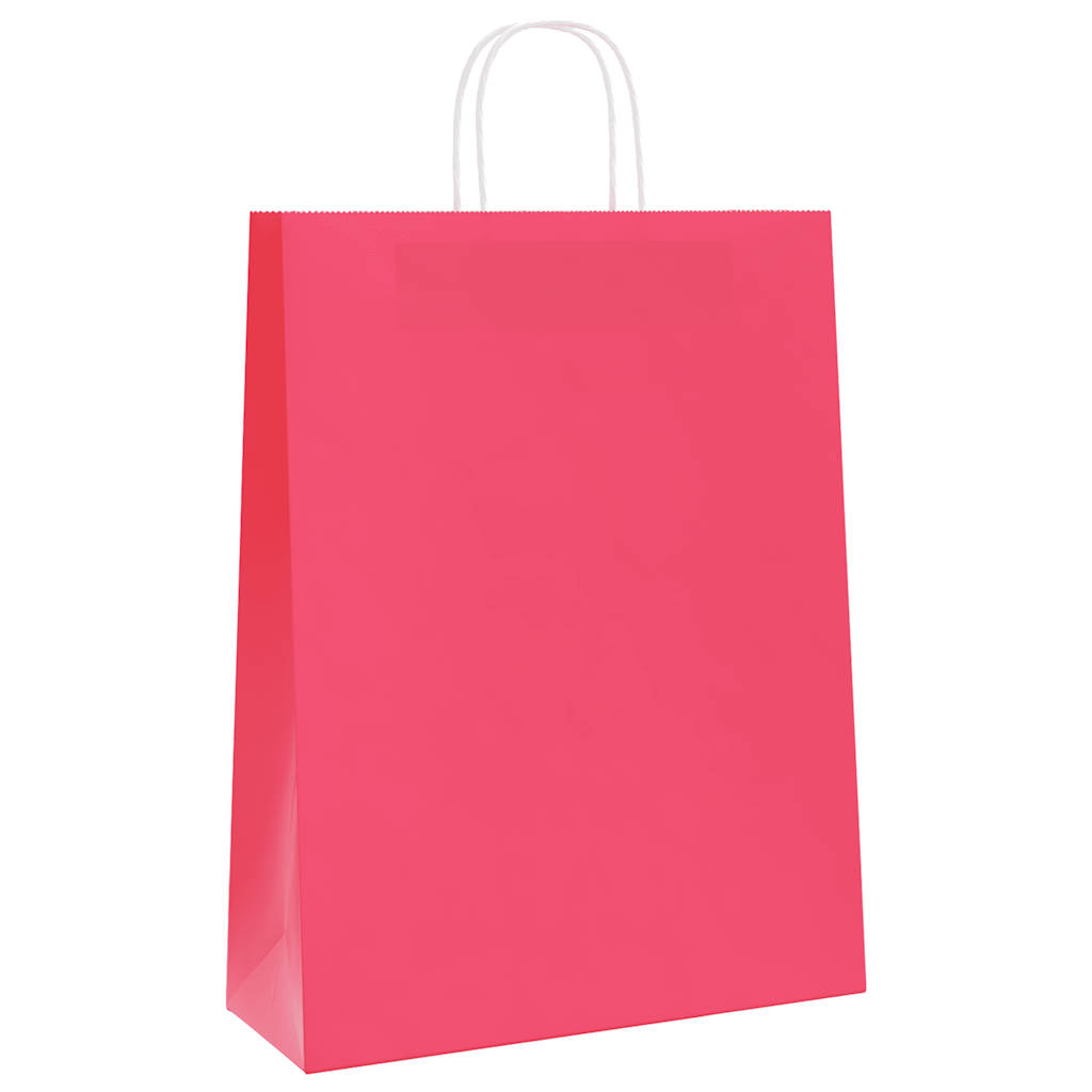 Papieren zakken 250 st met hengsels 32x12x42 cm roze is nu te koop bij PeponiXL, paradijselijk wonen!
