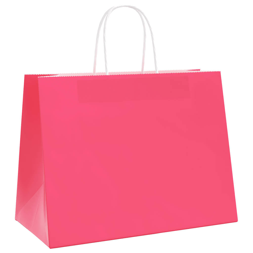 Papieren zakken 250 st met hengsels 32x17x25 cm roze is nu te koop bij PeponiXL, paradijselijk wonen!
