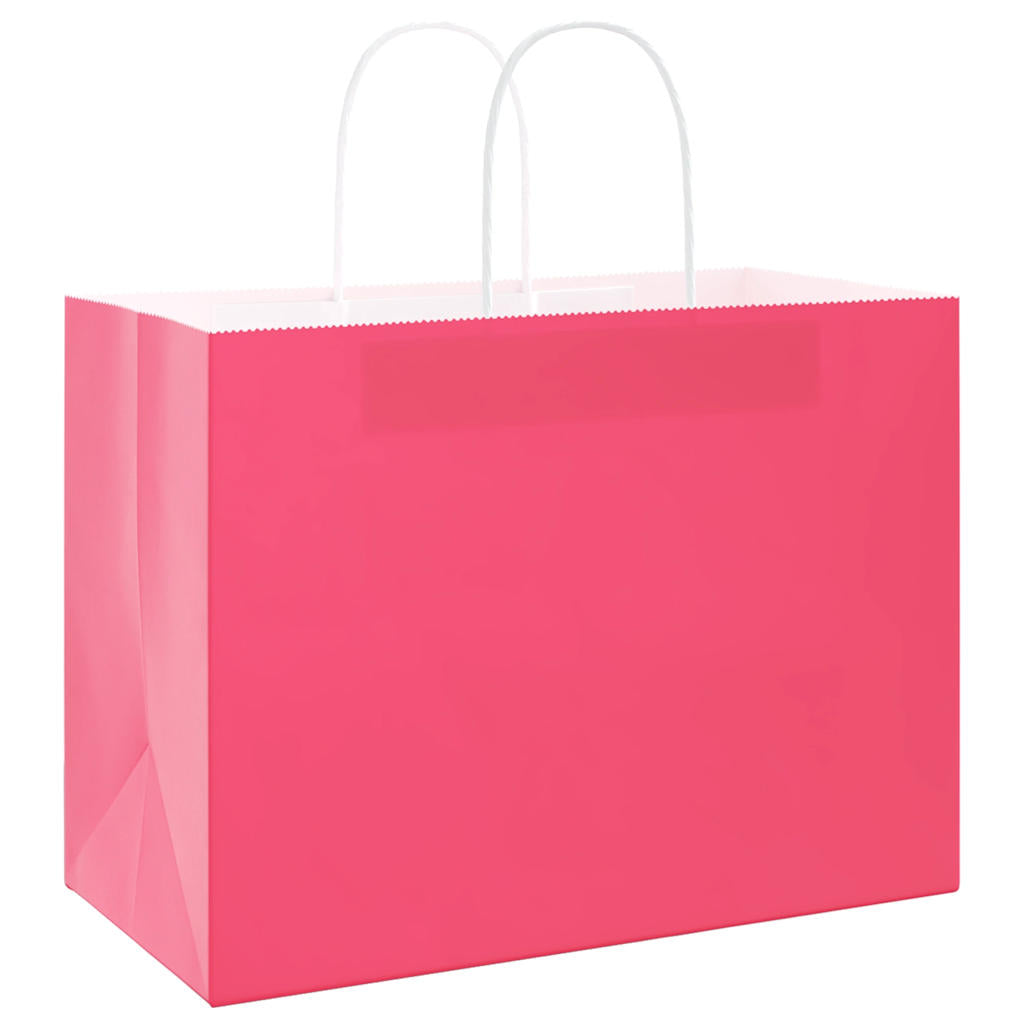 Papieren zakken 250 st met hengsels 32x17x25 cm roze is nu te koop bij PeponiXL, paradijselijk wonen!