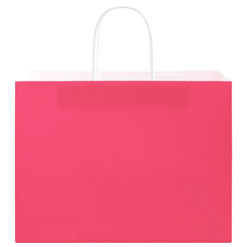 Papieren zakken 250 st met hengsels 32x17x25 cm roze is nu te koop bij PeponiXL, paradijselijk wonen!
