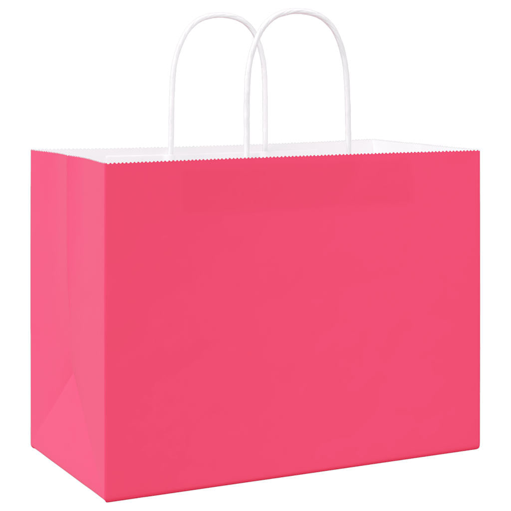 Papieren zakken 250 st met hengsels 32x17x25 cm roze is nu te koop bij PeponiXL, paradijselijk wonen!