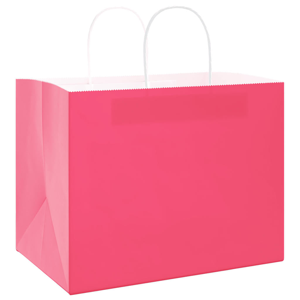 Papieren zakken 250 st met hengsels 32x22x24 cm roze is nu te koop bij PeponiXL, paradijselijk wonen!