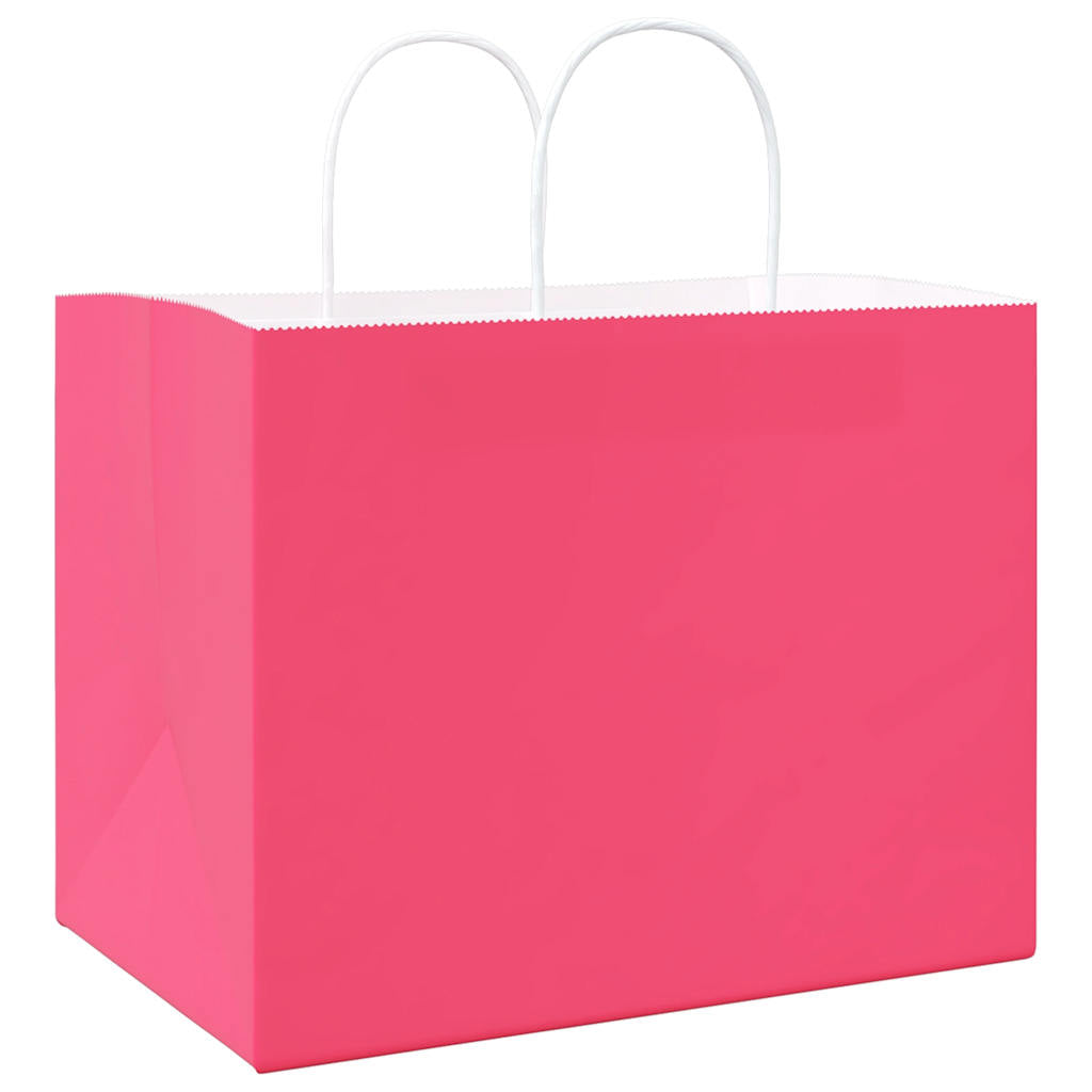 Papieren zakken 250 st met hengsels 32x22x24 cm roze is nu te koop bij PeponiXL, paradijselijk wonen!