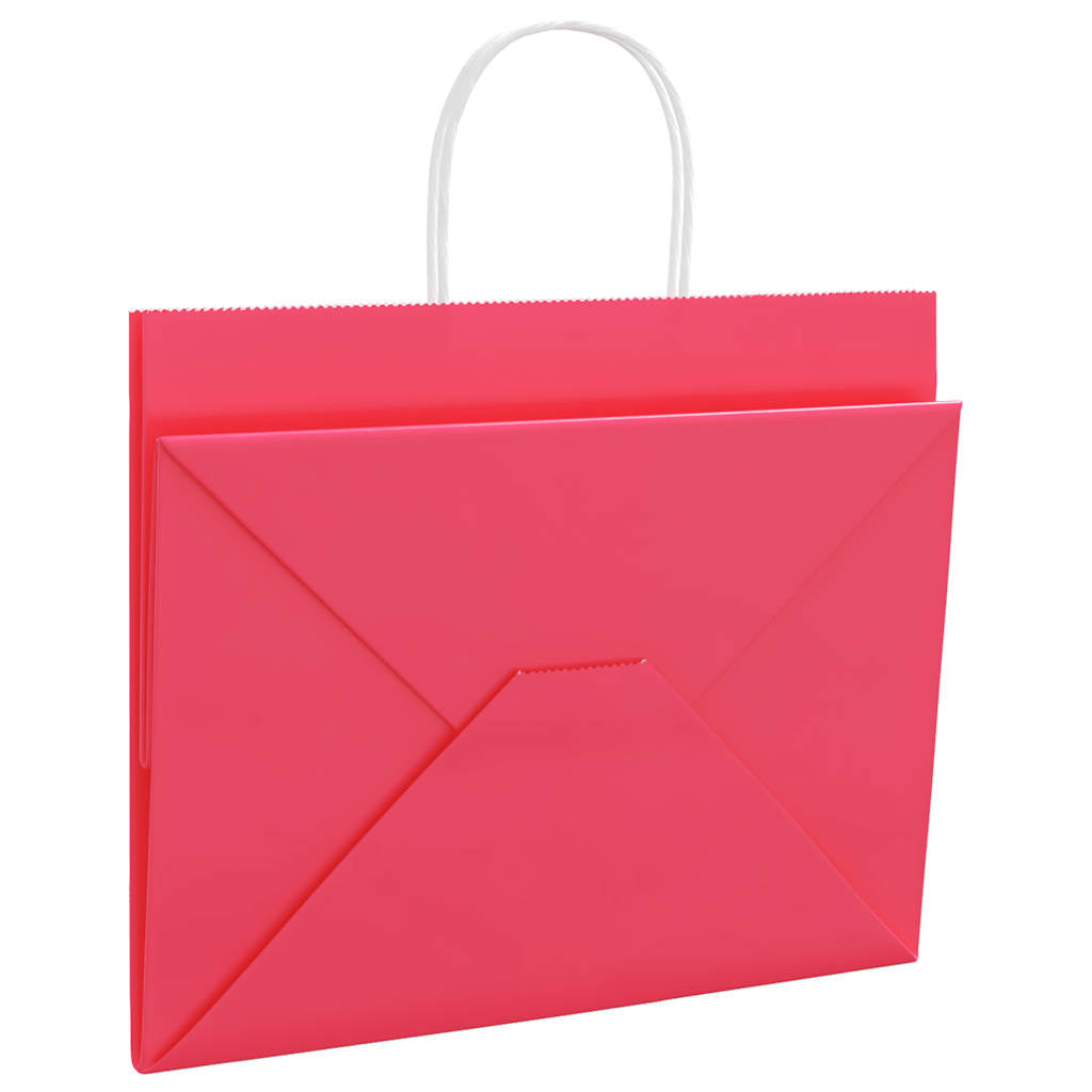 Papieren zakken 250 st met hengsels 32x22x24 cm roze is nu te koop bij PeponiXL, paradijselijk wonen!