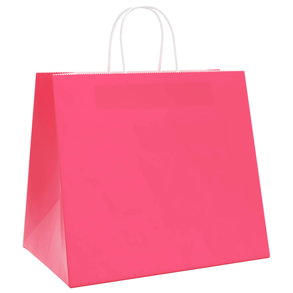 Papieren zakken 250 st met hengsels 32x22x28 cm roze is nu te koop bij PeponiXL, paradijselijk wonen!