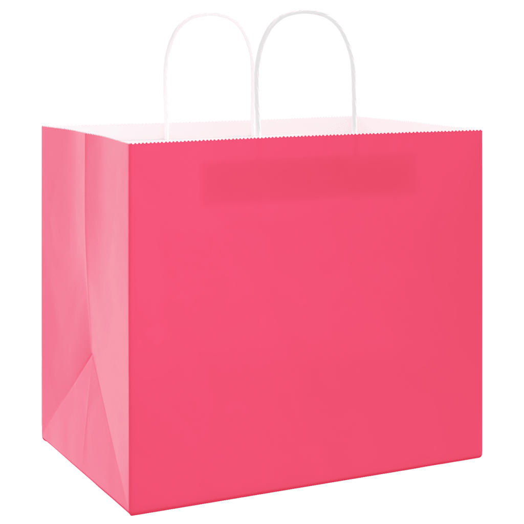 Papieren zakken 250 st met hengsels 32x22x28 cm roze is nu te koop bij PeponiXL, paradijselijk wonen!