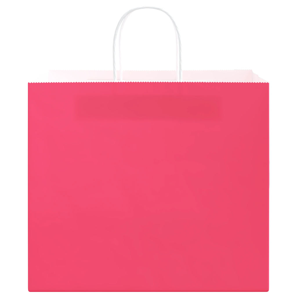 Papieren zakken 250 st met hengsels 32x22x28 cm roze is nu te koop bij PeponiXL, paradijselijk wonen!