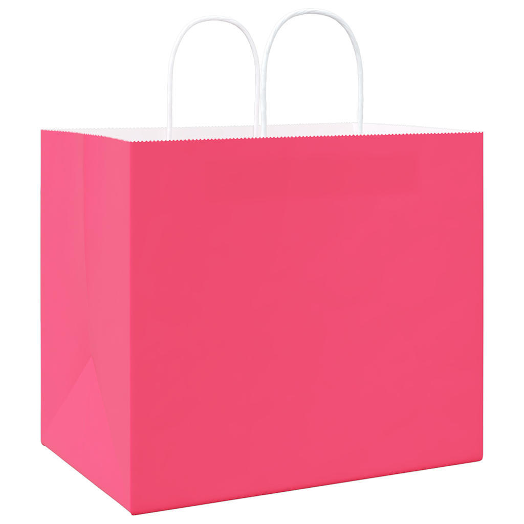 Papieren zakken 250 st met hengsels 32x22x28 cm roze is nu te koop bij PeponiXL, paradijselijk wonen!