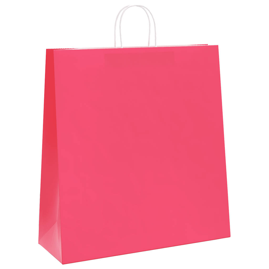 Papieren zakken 250 st met hengsels 45x17x48 cm roze is nu te koop bij PeponiXL, paradijselijk wonen!