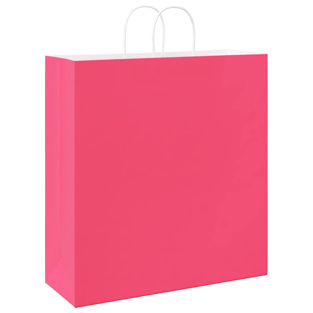 Papieren zakken 250 st met hengsels 45x17x48 cm roze is nu te koop bij PeponiXL, paradijselijk wonen!