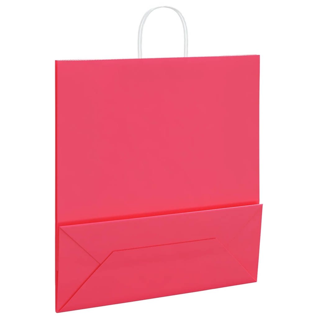 Papieren zakken 250 st met hengsels 45x17x48 cm roze is nu te koop bij PeponiXL, paradijselijk wonen!