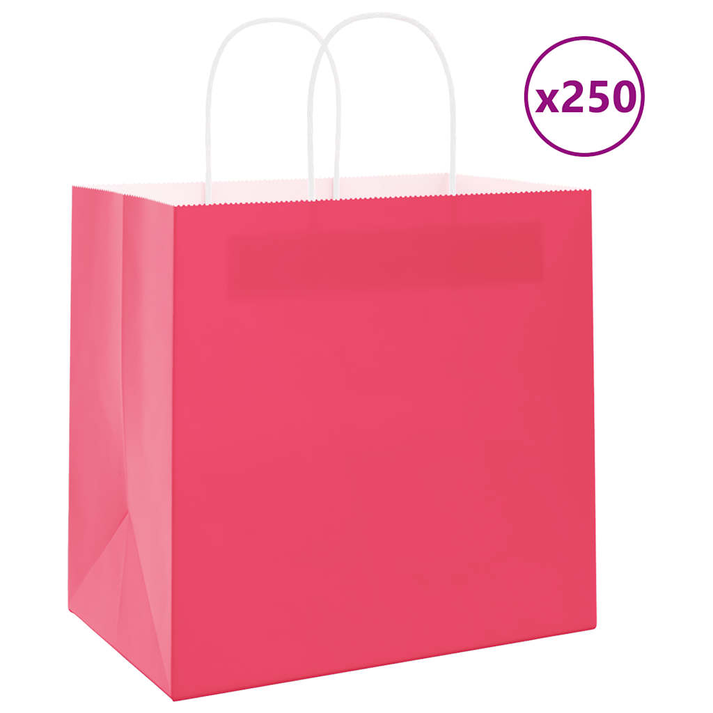 Papieren zakken 250 st met hengsels 54x15x49 cm roze is nu te koop bij PeponiXL, paradijselijk wonen!