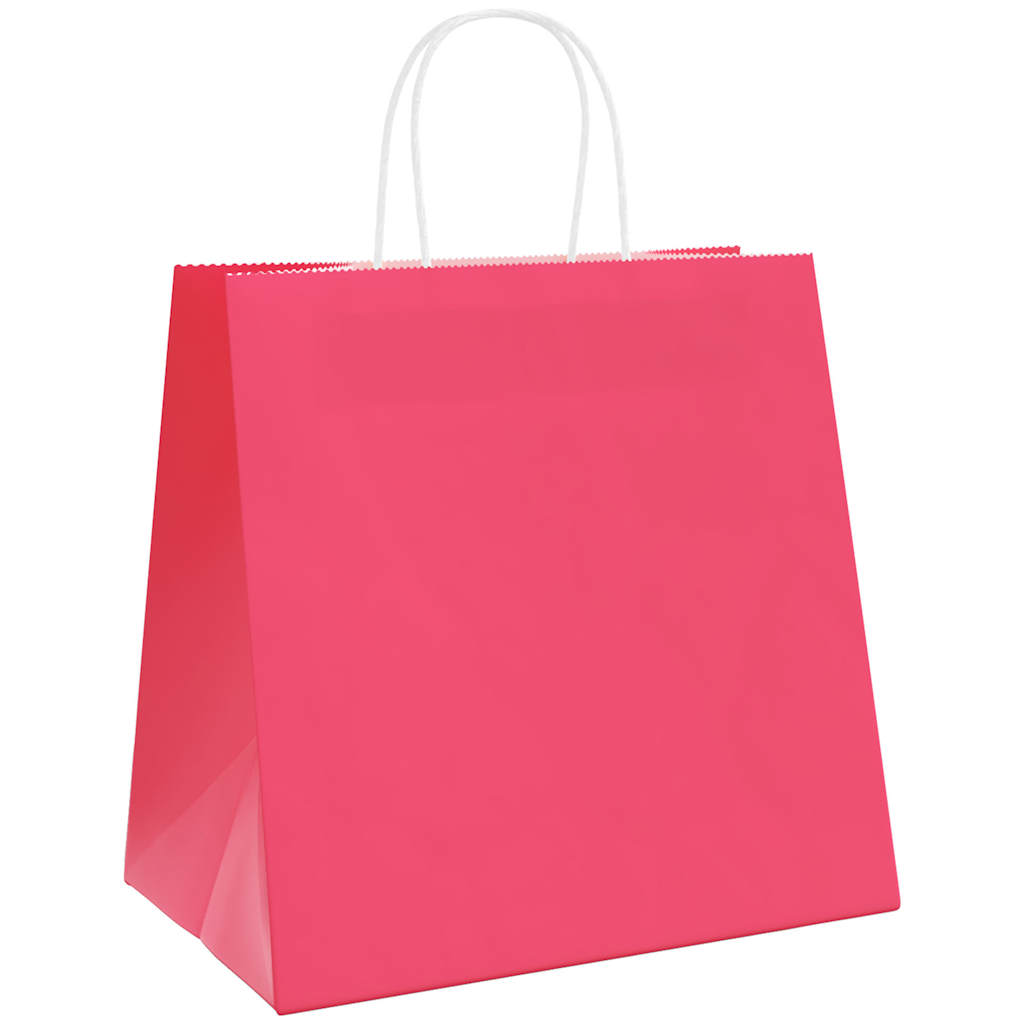 Papieren zakken 250 st met hengsels 54x15x49 cm roze is nu te koop bij PeponiXL, paradijselijk wonen!