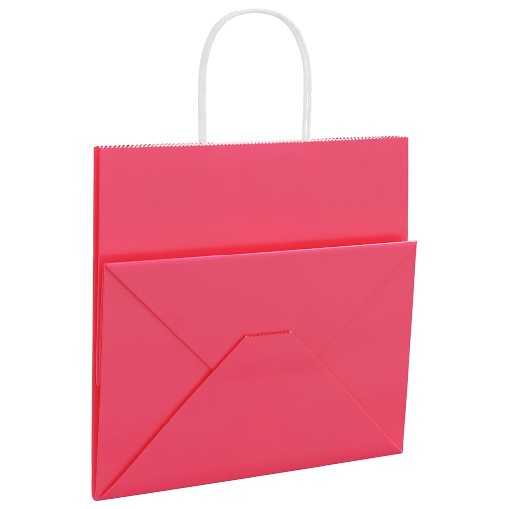 Papieren zakken 250 st met hengsels 54x15x49 cm roze is nu te koop bij PeponiXL, paradijselijk wonen!