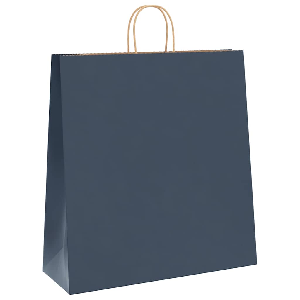 Papieren zakken 250 st met hengsels 45x17x48 cm blauw is nu te koop bij PeponiXL, paradijselijk wonen!
