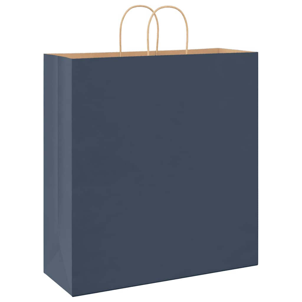 Papieren zakken 250 st met hengsels 45x17x48 cm blauw is nu te koop bij PeponiXL, paradijselijk wonen!