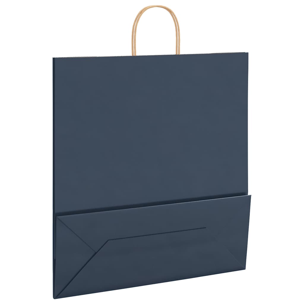Papieren zakken 250 st met hengsels 45x17x48 cm blauw is nu te koop bij PeponiXL, paradijselijk wonen!