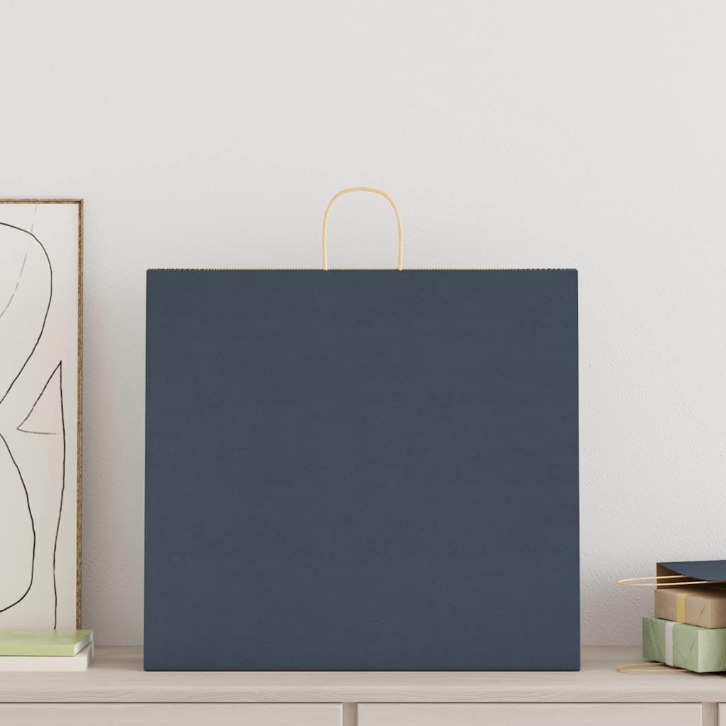 Papieren zakken 250 st met hengsels 54x15x49 cm blauw is nu te koop bij PeponiXL, paradijselijk wonen!