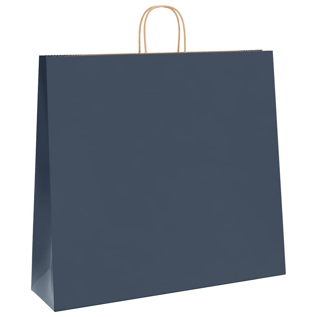 Papieren zakken 250 st met hengsels 54x15x49 cm blauw is nu te koop bij PeponiXL, paradijselijk wonen!