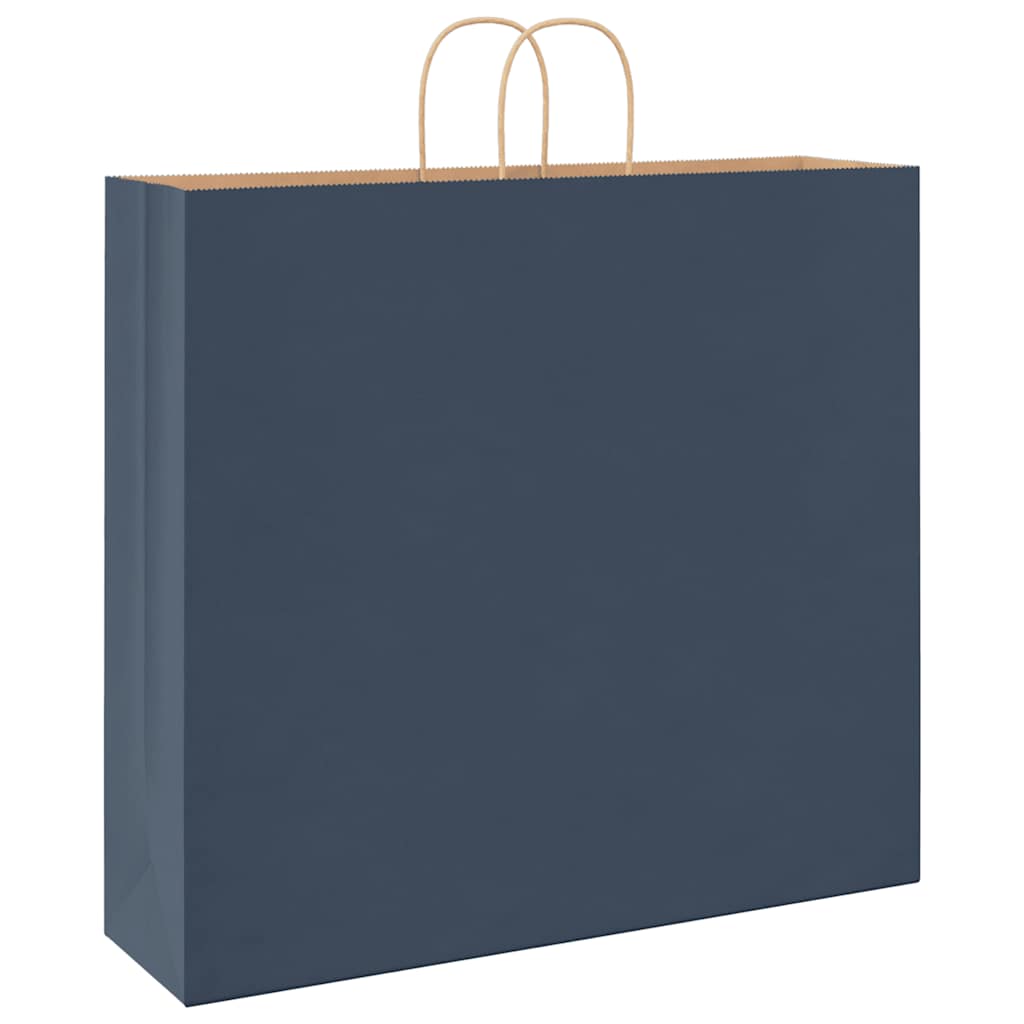 Papieren zakken 250 st met hengsels 54x15x49 cm blauw is nu te koop bij PeponiXL, paradijselijk wonen!