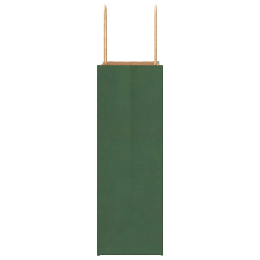 Papieren zakken 250 st met hengsels 21x11x31 cm groen is nu te koop bij PeponiXL, paradijselijk wonen!