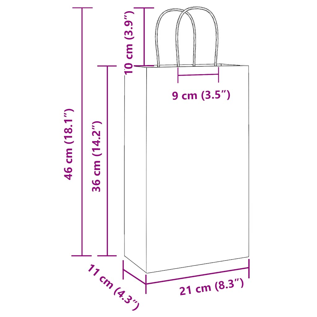 Papieren zakken 250 st met hengsels 21x11x36 cm groen is nu te koop bij PeponiXL, paradijselijk wonen!