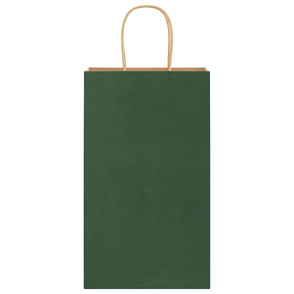 Papieren zakken 250 st met hengsels 21x11x36 cm groen is nu te koop bij PeponiXL, paradijselijk wonen!