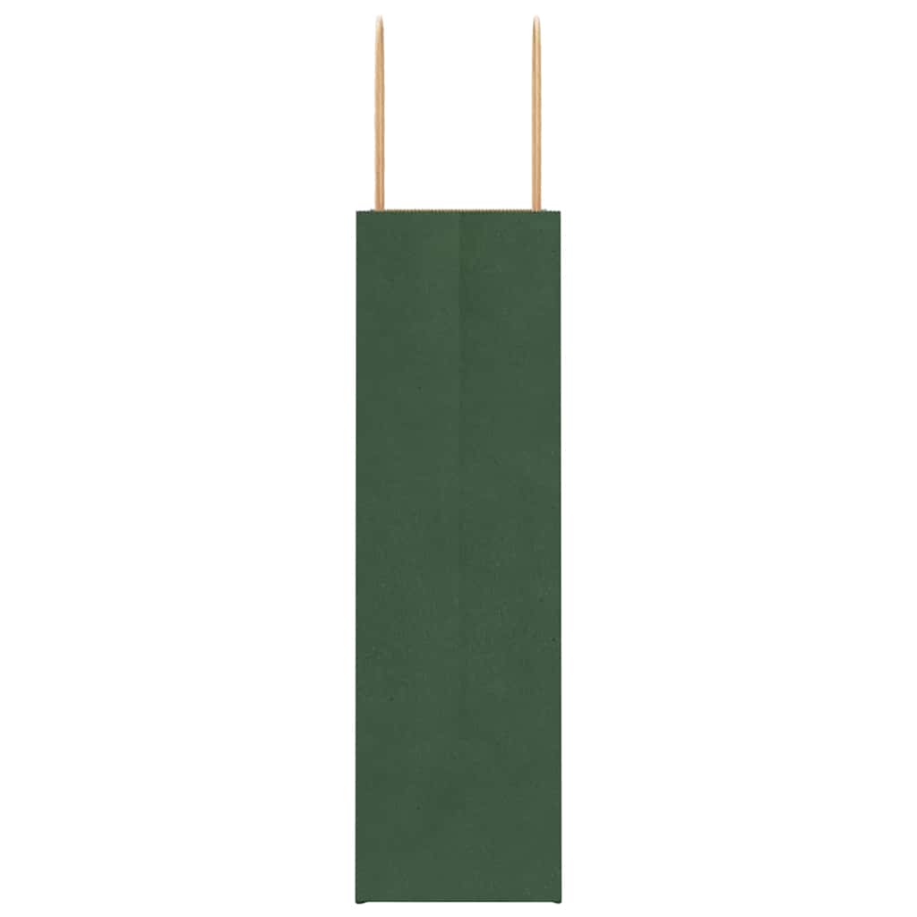 Papieren zakken 250 st met hengsels 21x11x36 cm groen is nu te koop bij PeponiXL, paradijselijk wonen!