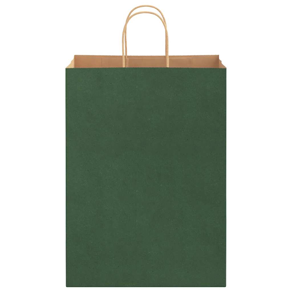 Papieren zakken 250 st met hengsels 32x17x44 cm groen is nu te koop bij PeponiXL, paradijselijk wonen!
