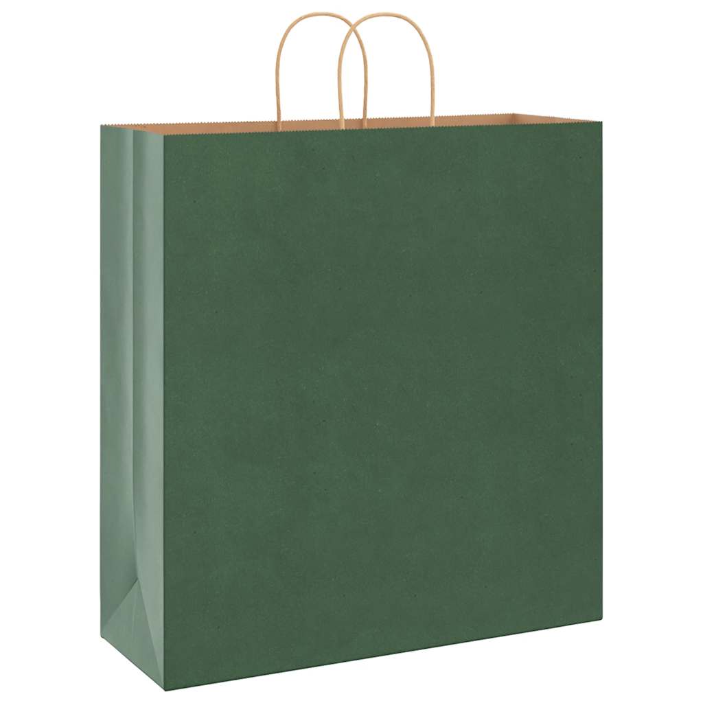 Papieren zakken 250 st met hengsels 45x17x48 cm groen is nu te koop bij PeponiXL, paradijselijk wonen!