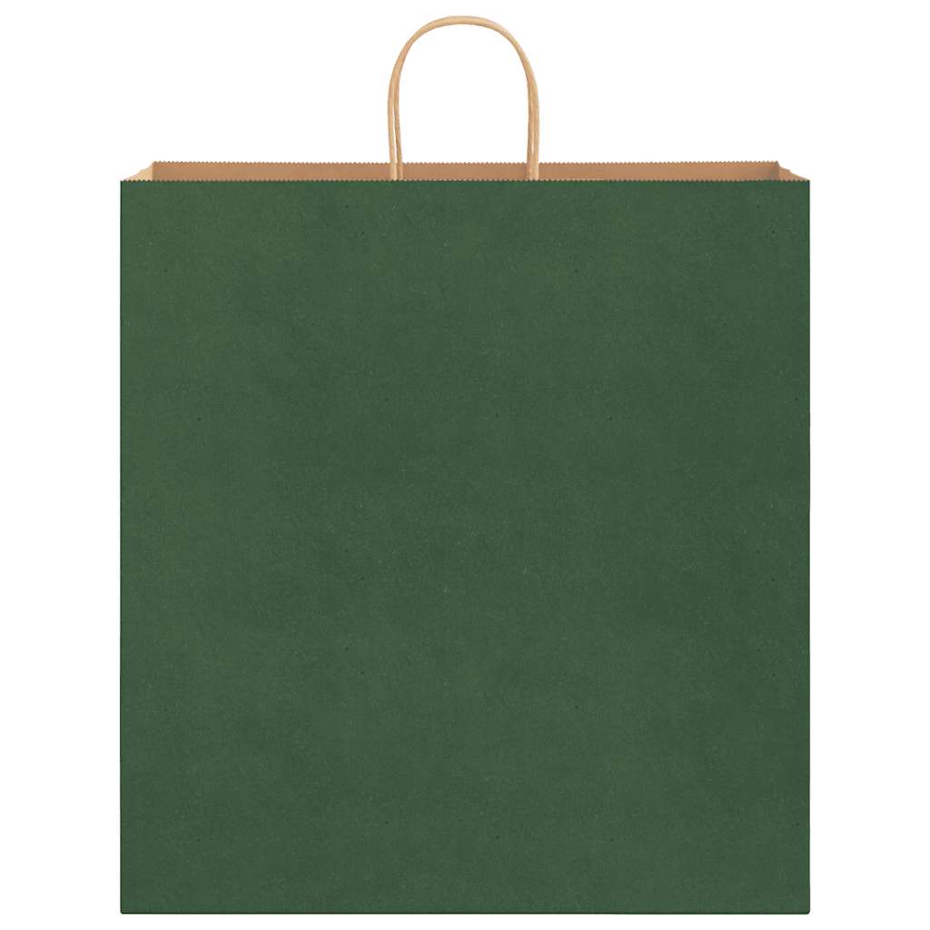Papieren zakken 250 st met hengsels 45x17x48 cm groen is nu te koop bij PeponiXL, paradijselijk wonen!