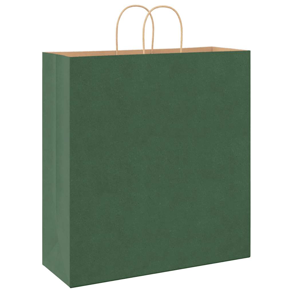 Papieren zakken 250 st met hengsels 45x17x48 cm groen is nu te koop bij PeponiXL, paradijselijk wonen!