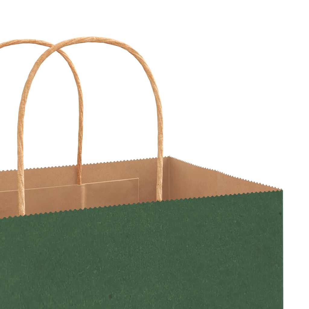 Papieren zakken 250 st met hengsels 45x17x48 cm groen is nu te koop bij PeponiXL, paradijselijk wonen!