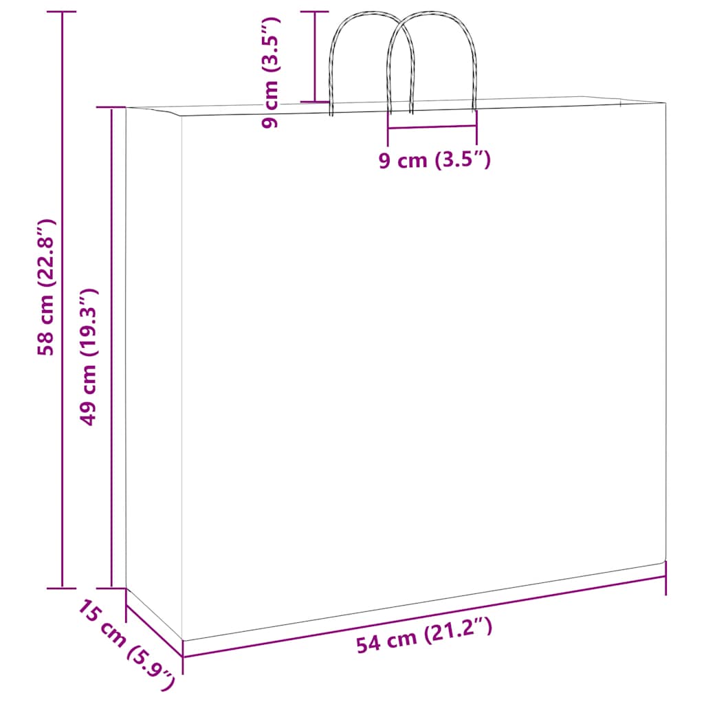 Papieren zakken 250 st met hengsels 54x15x49 cm groen is nu te koop bij PeponiXL, paradijselijk wonen!