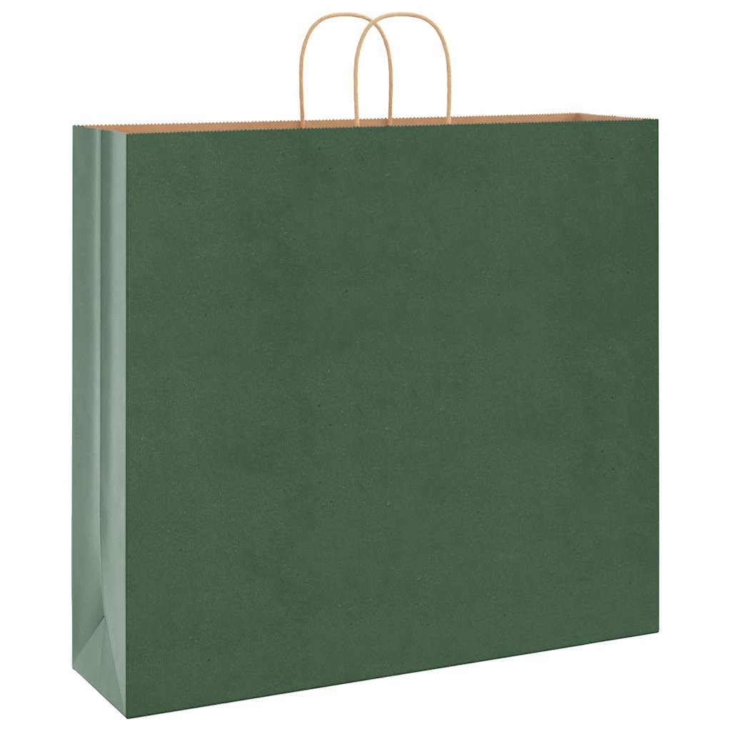 Papieren zakken 250 st met hengsels 54x15x49 cm groen is nu te koop bij PeponiXL, paradijselijk wonen!