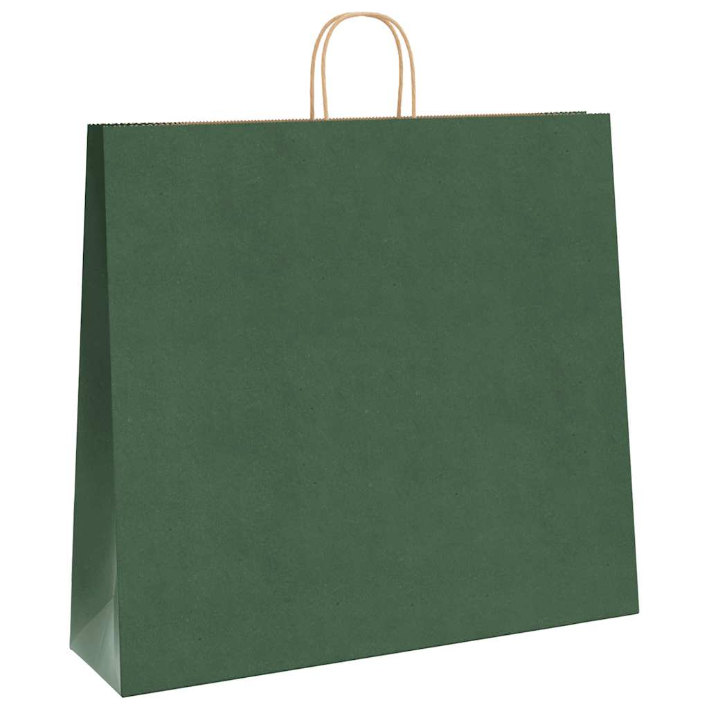 Papieren zakken 250 st met hengsels 54x15x49 cm groen is nu te koop bij PeponiXL, paradijselijk wonen!