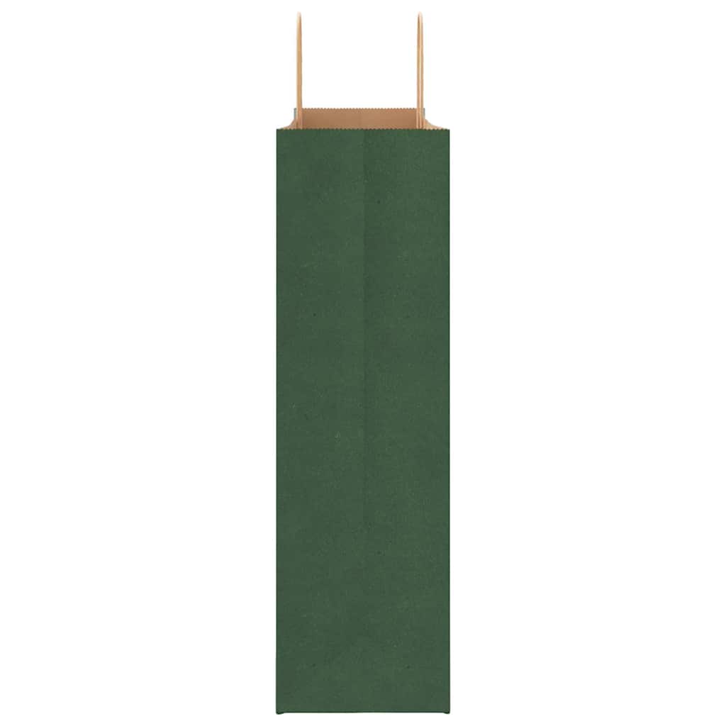 Papieren zakken 250 st met hengsels 54x15x49 cm groen is nu te koop bij PeponiXL, paradijselijk wonen!