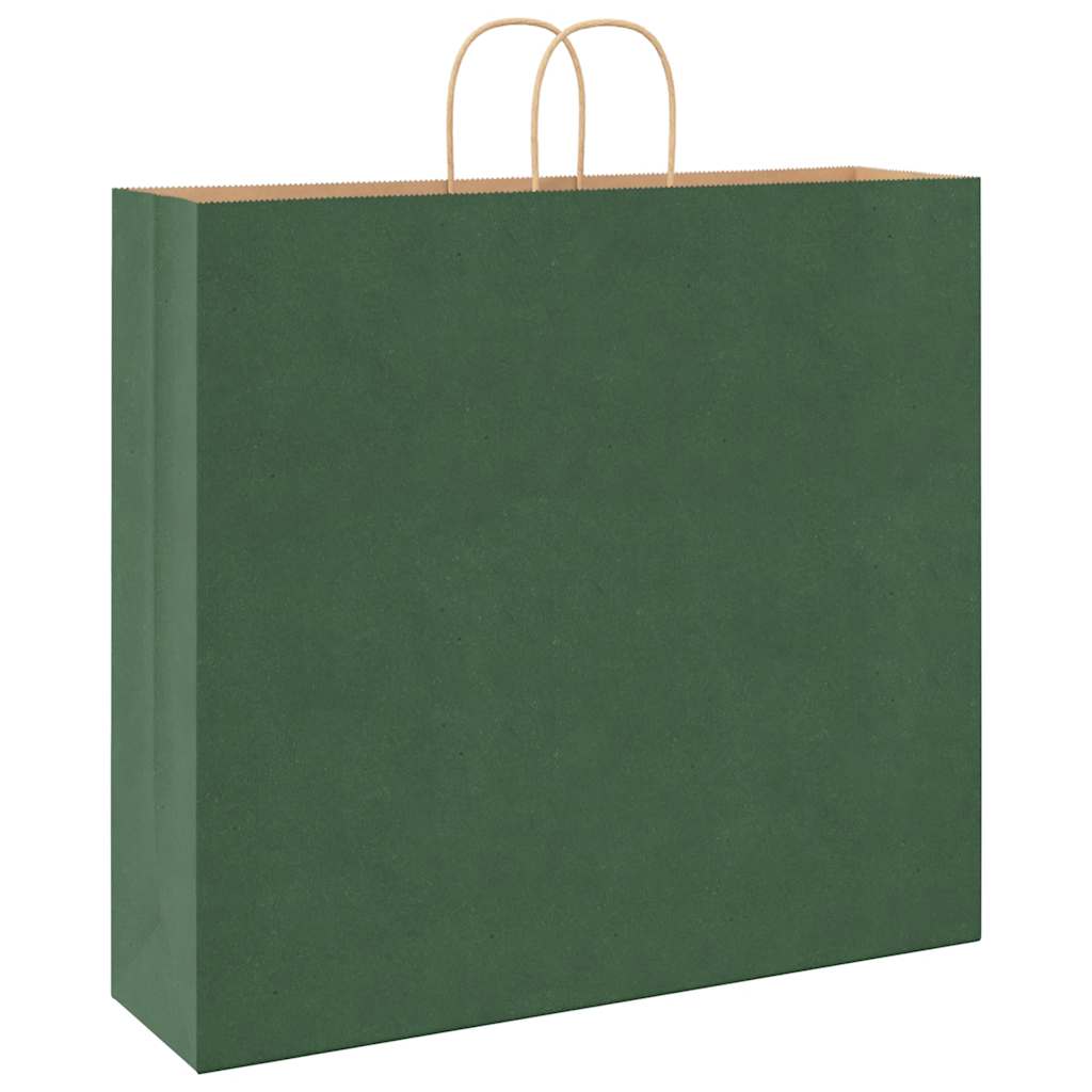 Papieren zakken 250 st met hengsels 54x15x49 cm groen is nu te koop bij PeponiXL, paradijselijk wonen!