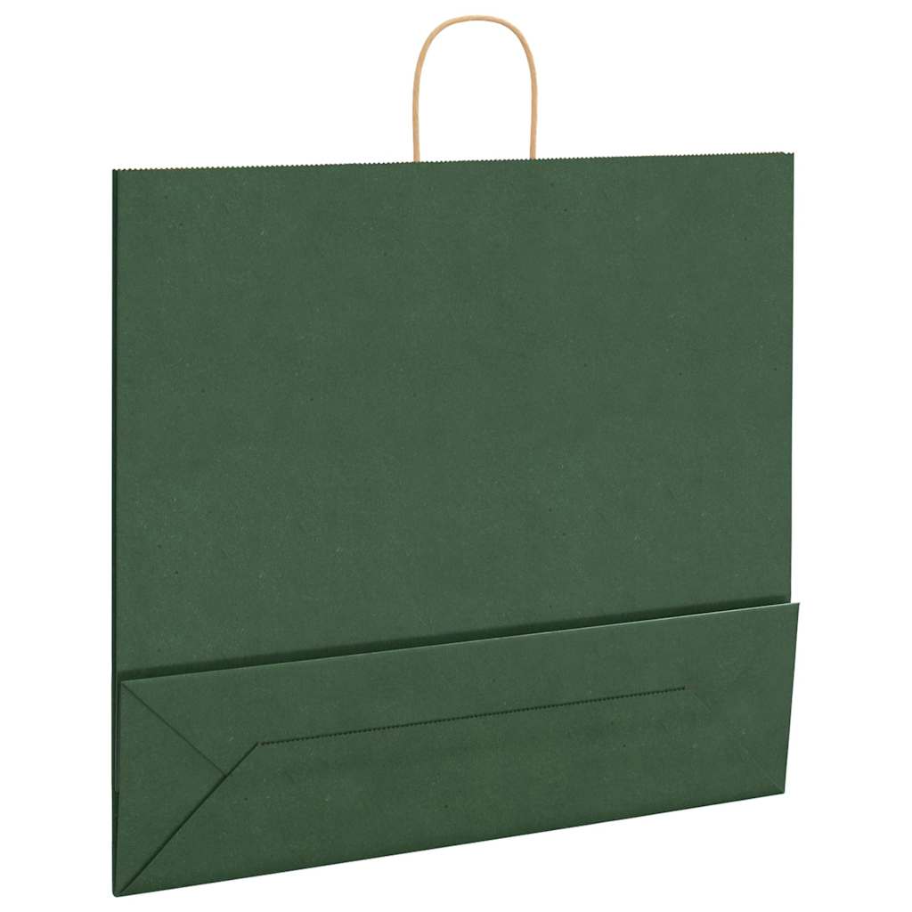 Papieren zakken 250 st met hengsels 54x15x49 cm groen is nu te koop bij PeponiXL, paradijselijk wonen!