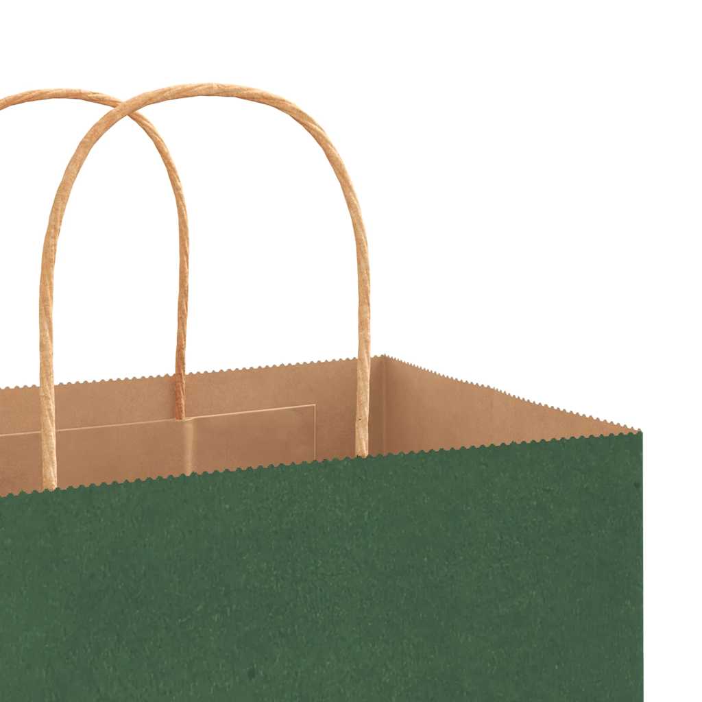 Papieren zakken 250 st met hengsels 54x15x49 cm groen is nu te koop bij PeponiXL, paradijselijk wonen!